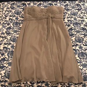 Donna Morgan Gray Strapless Dress